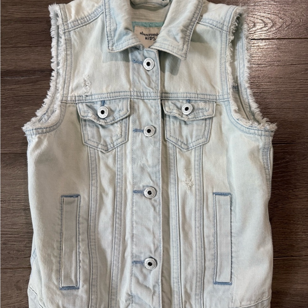 Abercrombie Kids Light Blue Denim Vest